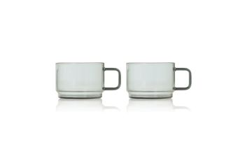 adhoc impact grey thee en koffieglas set van 2