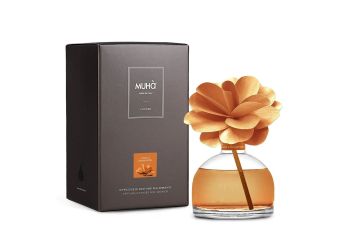 muhà flower 200ml orange cedar and bergamot met houten bloem