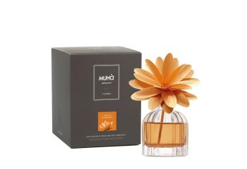 muhà flower 60ml orange cedar and bergamot met houten bloem
