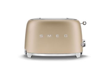 smeg broodrooster 2x2 mat champagne