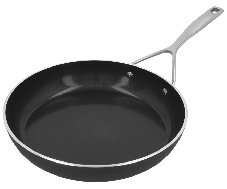 Japanse friteuse pot, koekenpan met thermometer Japanse roestvrijstalen friteuse voor inductiekookplaat, diepgroen