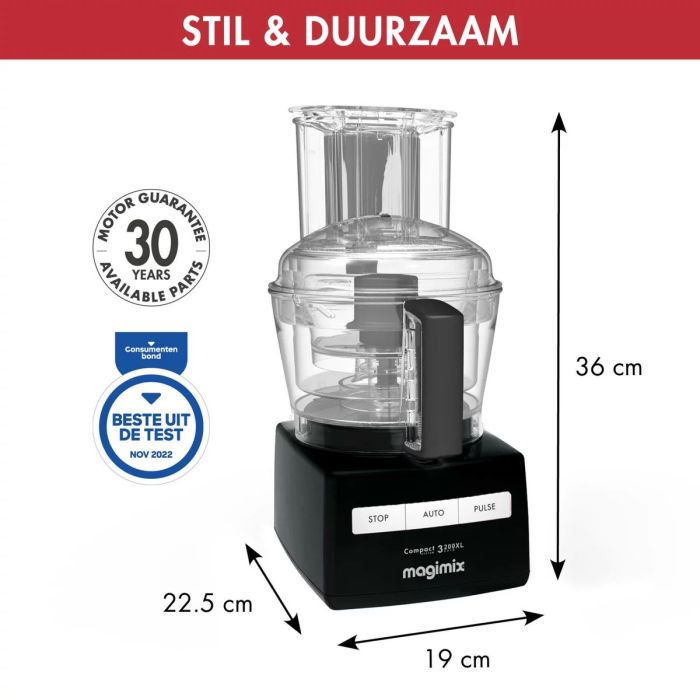 MAGIMIX CS 3200 XL ZWART, + GRATIS CITRUSPERS twv. € 49,00