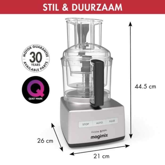 Magimix CS 5200 XL Premium Foodprocessor Mat Chroom