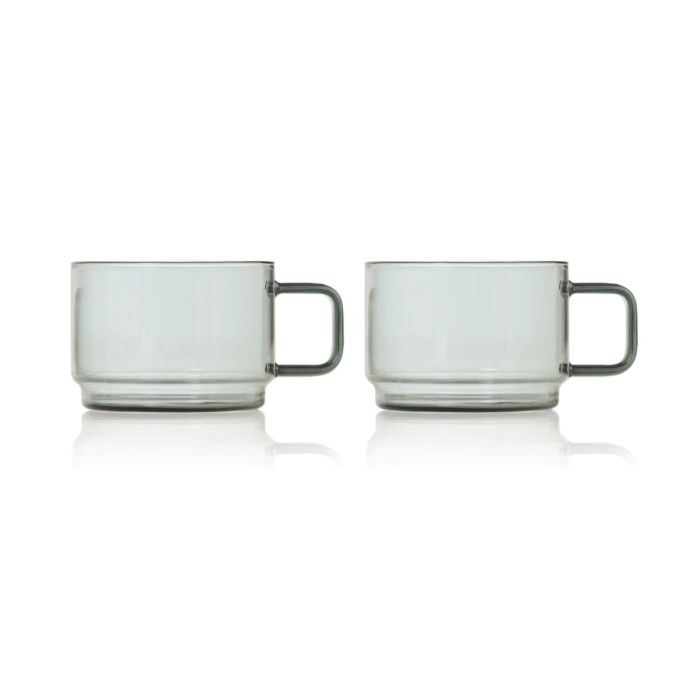 Thee- Koffieglas ADHOC Impact Grey 300ml Set van 2