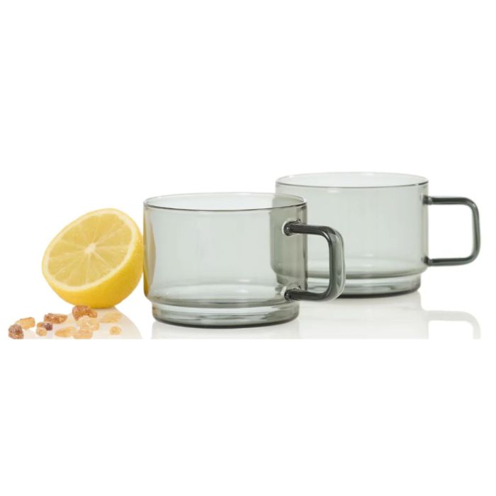 Thee- Koffieglas ADHOC Impact Grey 300ml Set van 2