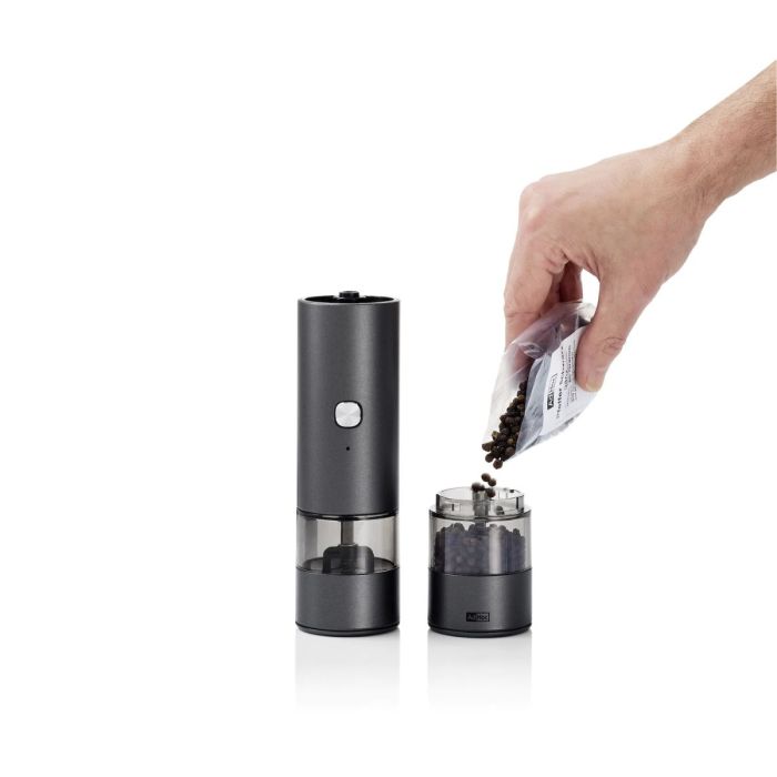 ADHOC i.Mill Duo Elektrische 2-in-1 Peper- en Zoutmolen Donkergrijs