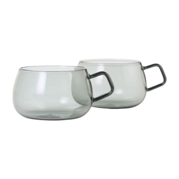 Theeglas ADHOC Yuna Grey 400ml Set van 2