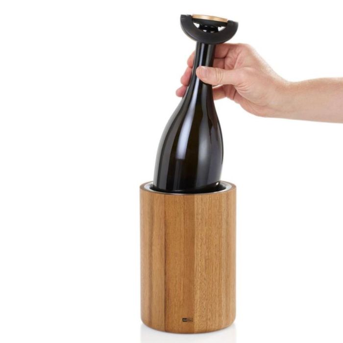 AdHoc Wijn- en Champagnekoeler Vine Acaciahout - RVS