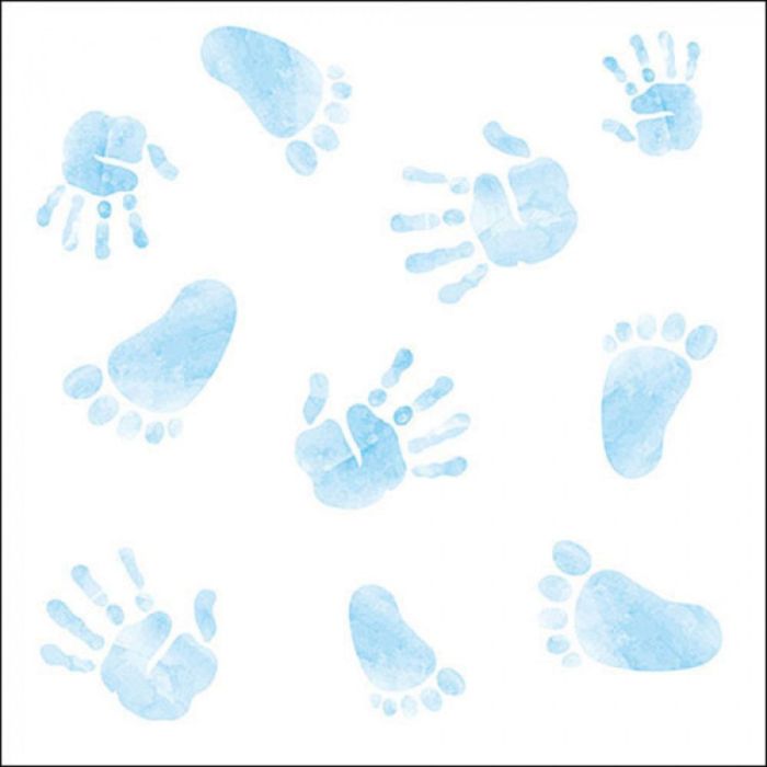 Ambiente Servetten Hands & Feed Blue