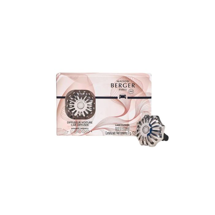 Maison Berger Autodiffuser Corali Silver met Lady Flower