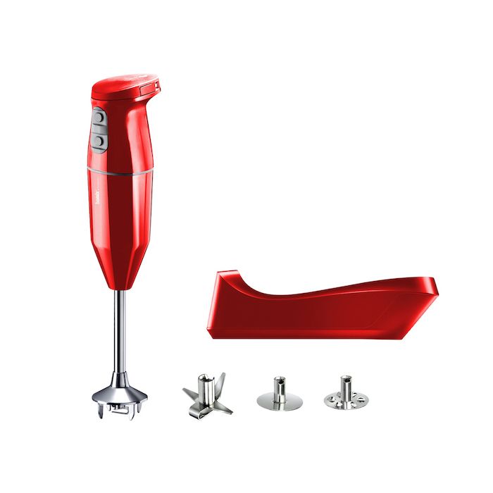 Bamix® Cordless Plus Rood + GRATIS Zwarte SliceSy & kookboek t.w.v. € 121,50