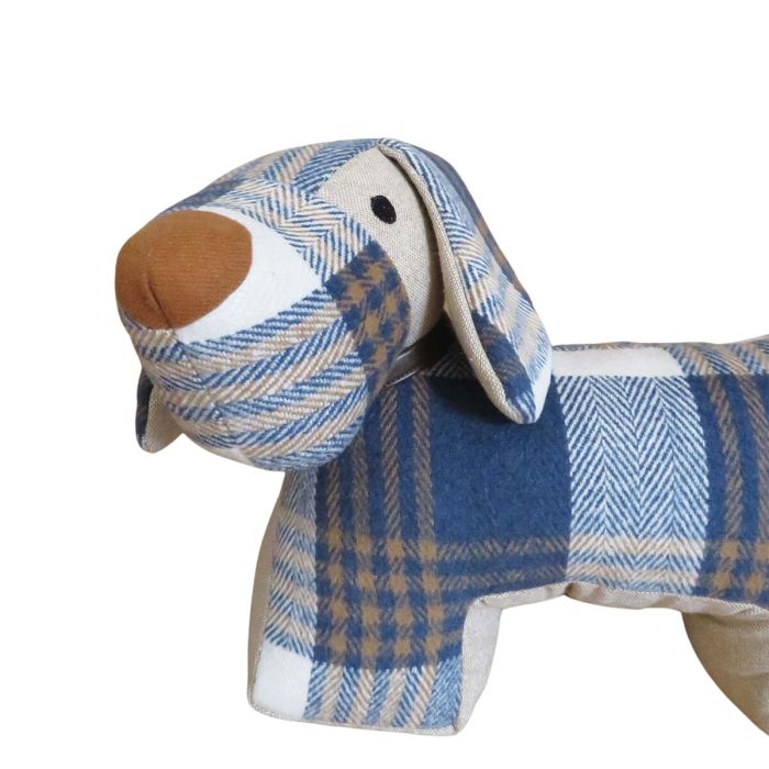 DEURSTOP TWEED DOG BLAUW
