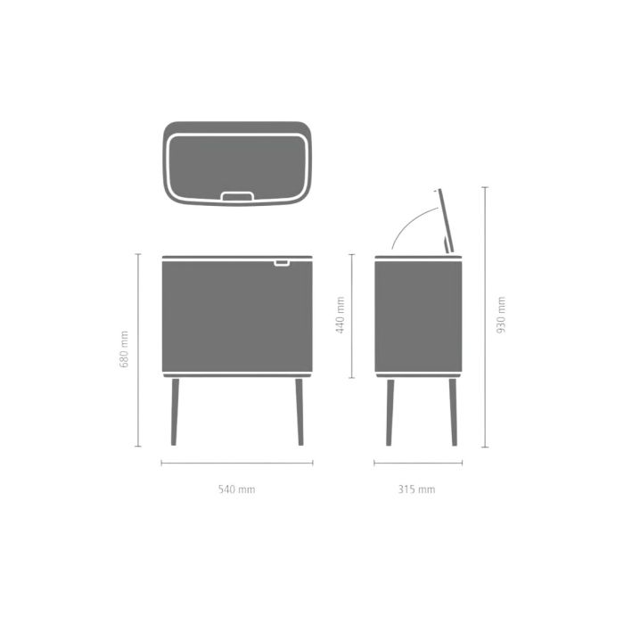 BRABANTIA BO TOUCH BIN LILAC PINK