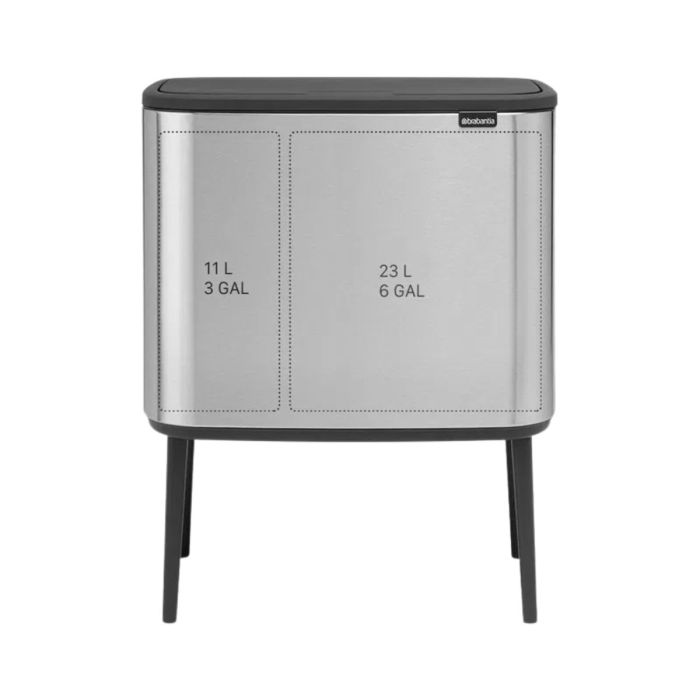 Brabantia Bo Touch Bin 11+23 Liter Matt Steel Fingerprint Proof