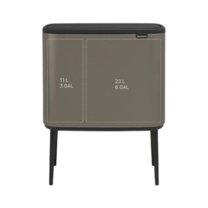 Brabantia Bo Touch Bin Prullenbak 11+23 Liter Platinum