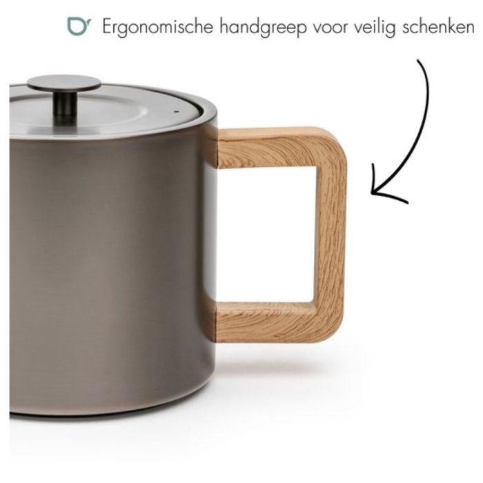 Bredemeijer Theepot Narvik - 1,1 liter - Metallic grijs