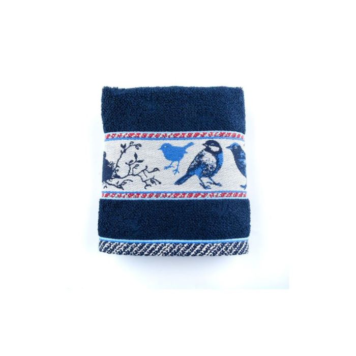 Bunzlau Castle Keukendoek BIRDS DARK BLUE
