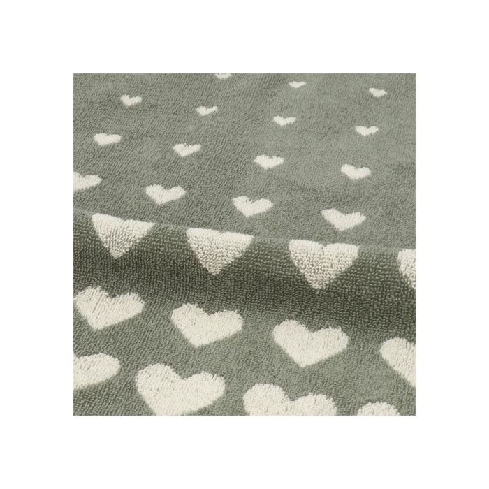 Bunzlau Castle Keukendoek HEARTS DARK GREEN
