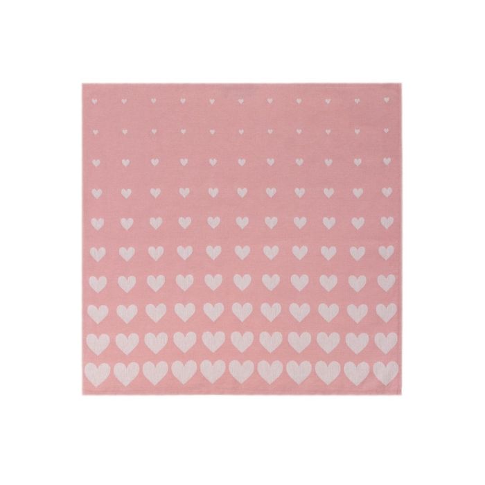 Bunzlau Castle Theedoek HEARTS PINK 