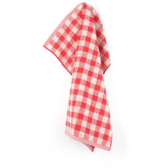 Bunzlau Castle Keukendoek BLOCK RED 