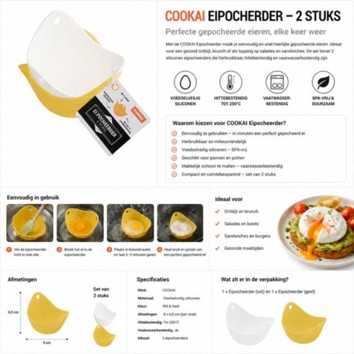 COOKAI EIPOCHEERDER 2 Stuks