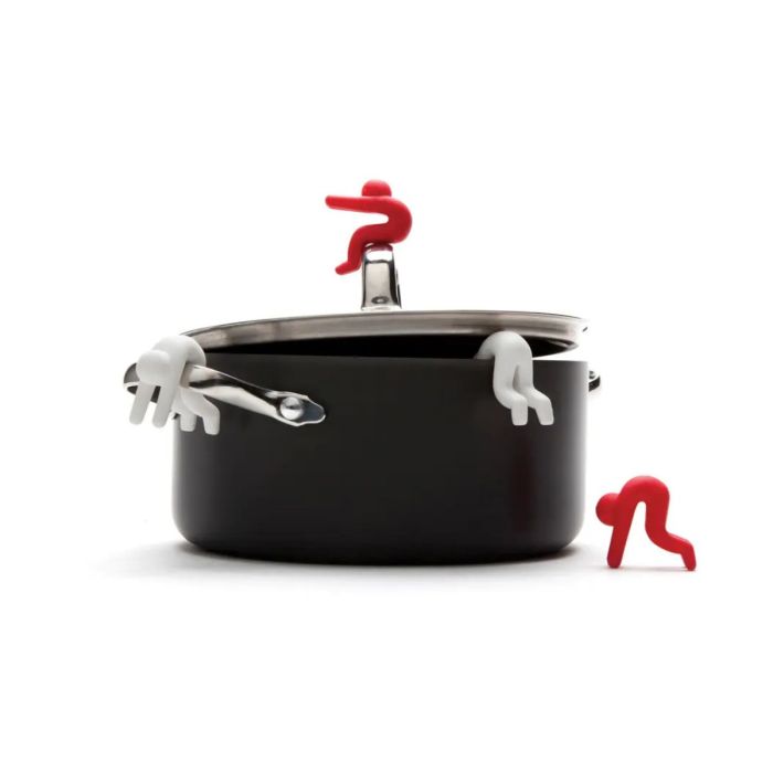 Dekselhouder Lid Sid set van 2 - Rood/Wit