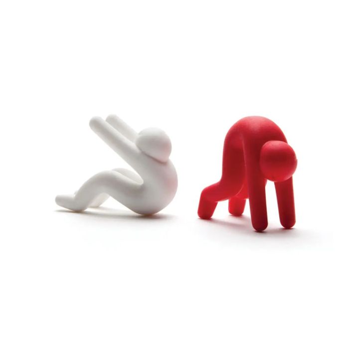 Dekselhouder Lid Sid set van 2 - Rood/Wit