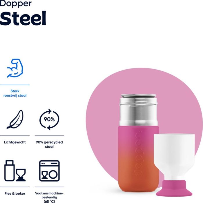 Dopper Steel 350 ml Sunset Pink