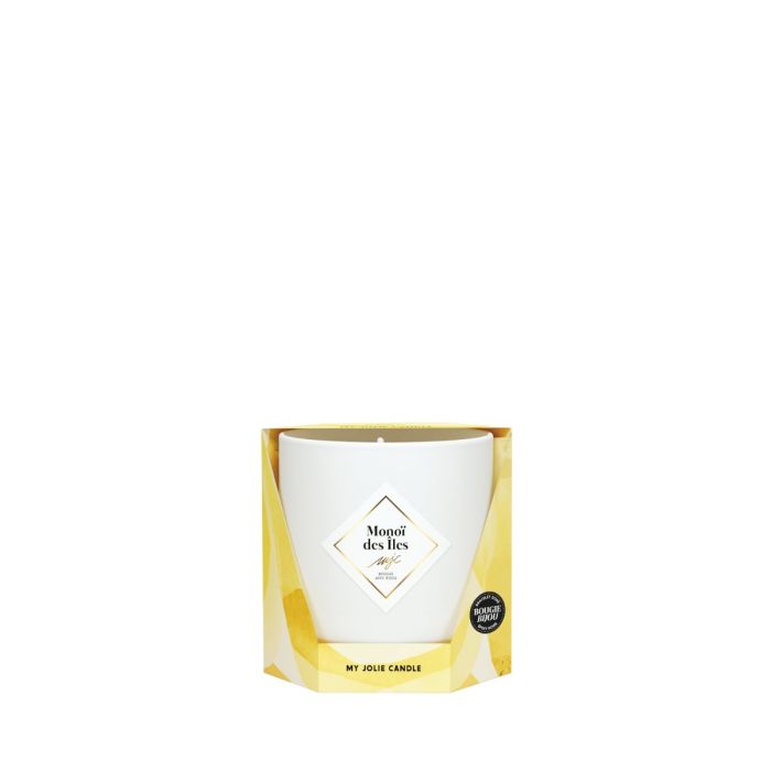 MY JOLI CANDLE MET KETTING GOUD/BEIGE MONOÏ DES ÎLES