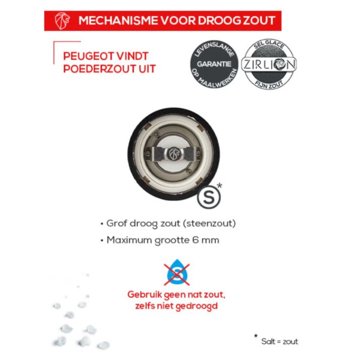 PEUGEOT FESTIVAL ZOUTMOLEN ZWART 22CM