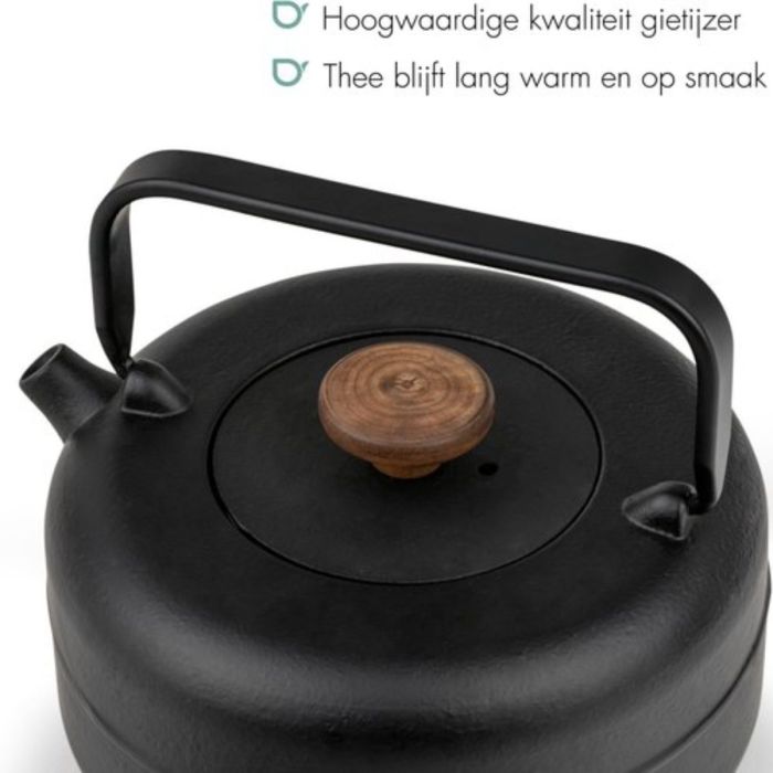 Bredemeijer - Theepot Henan - 0,75 liter - Zwart - Met filter