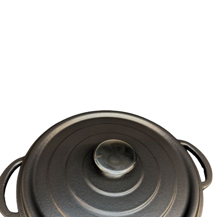 KDP GIETIJZEREN BRAADPAN 28CM Mat ZWART