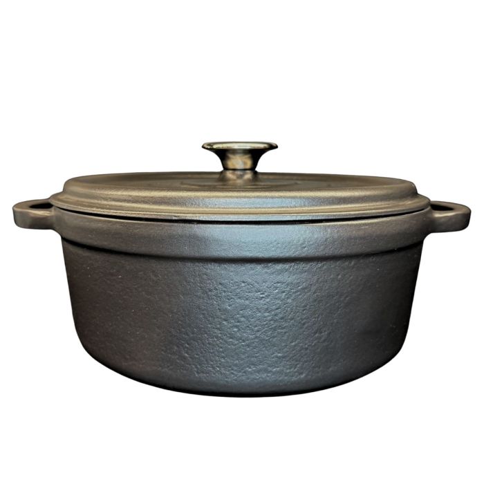 KDP GIETIJZEREN BRAADPAN 28CM Mat ZWART