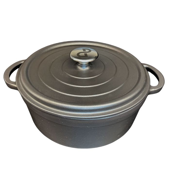 KDP GIETIJZEREN BRAADPAN 28CM Mat ZWART