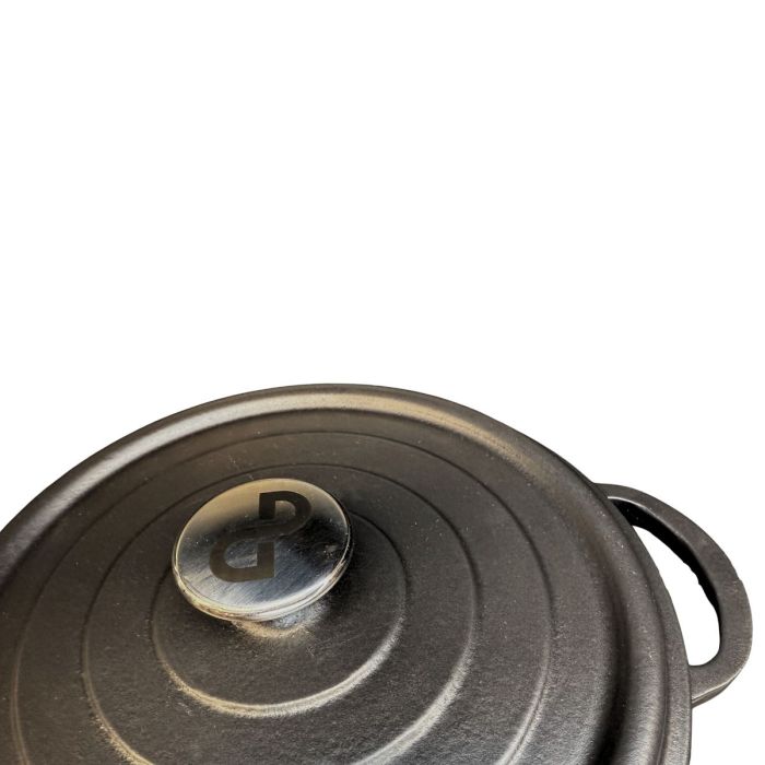 KDP GIETIJZEREN BRAADPAN 24CM Mat ZWART