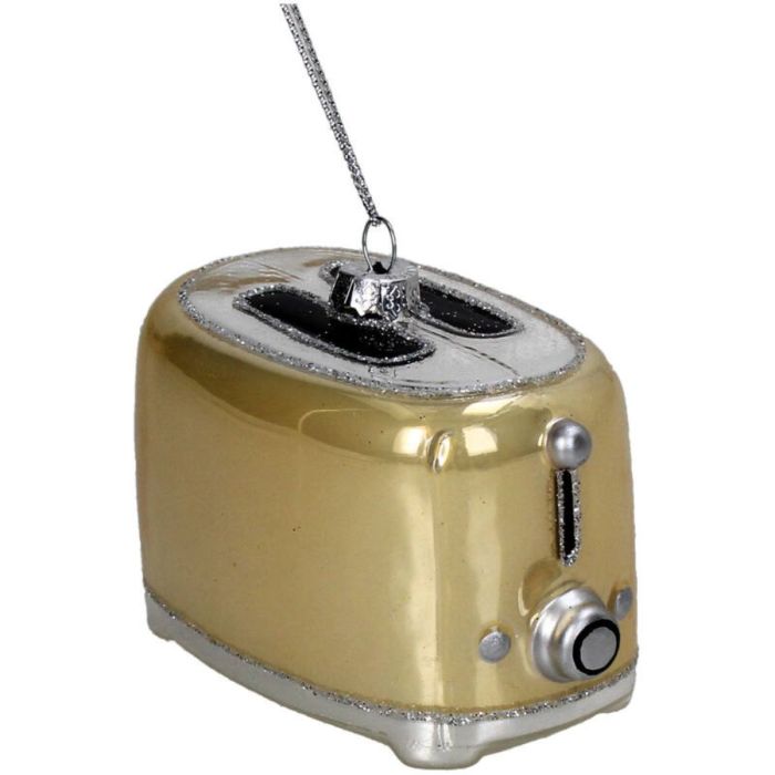 ORNAMENT RETRO TOASTER GEEL  8,5CM