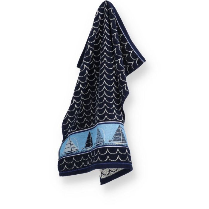 Bunzlau Castle Keukendoek Boat Dark Blue