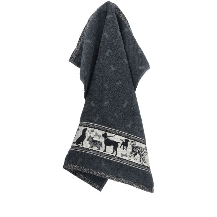 Bunzlau Castle Keukendoek Dogs Anthracite