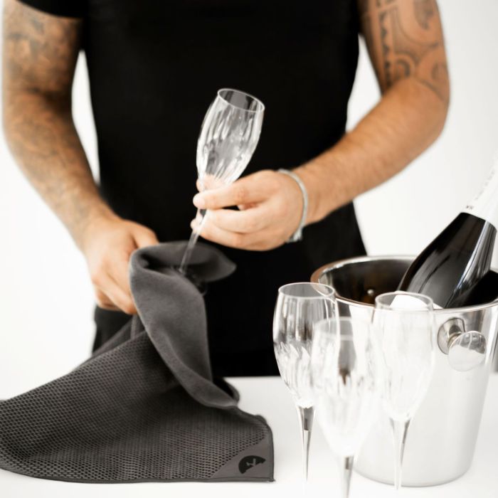 KLUD WAFEL KEUKENDOEKEN 2st CHARCOAL