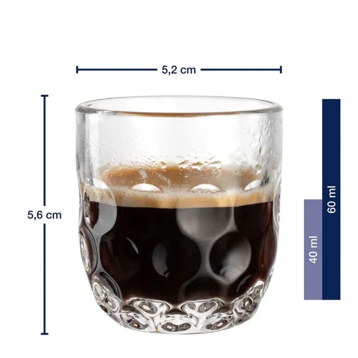 LEONARDO GOCCE ESPRESSO GLAS 60 ML SET VAN 6
