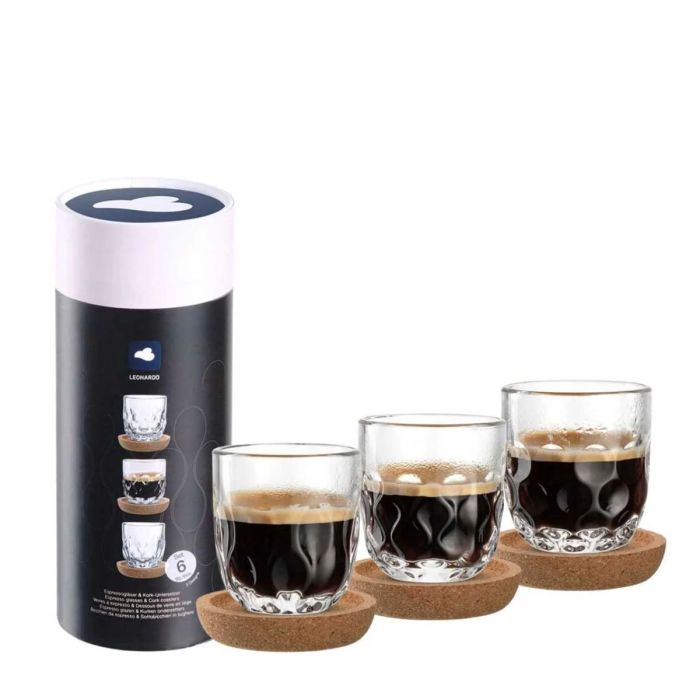 LEONARDO GOCCE ESPRESSO GLAS 60 ML SET VAN 6