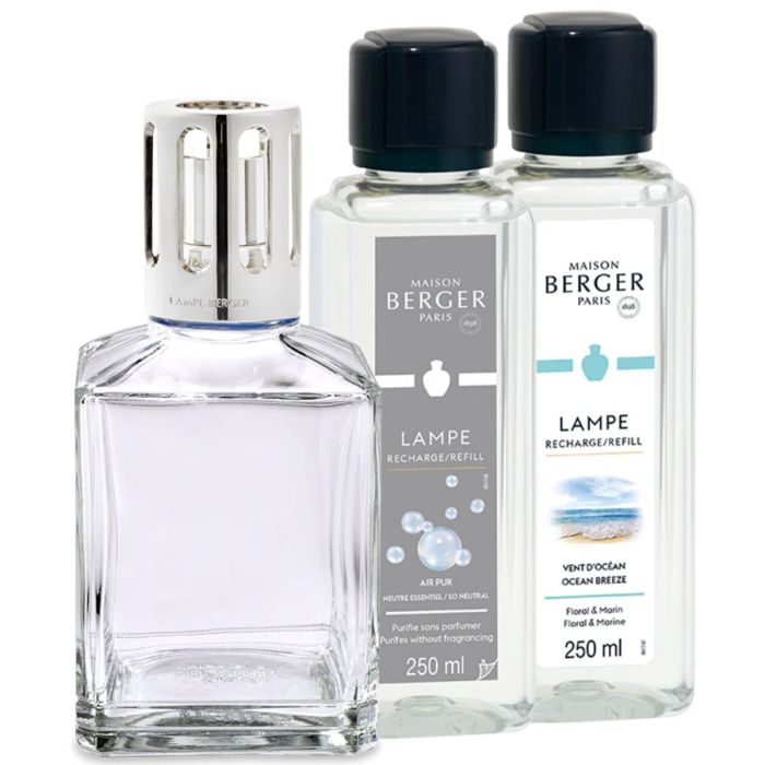 Lampe Berger - Basiskit Vierkant met 2 Parfum's van 250ml