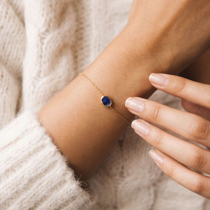 Geurkaars met gouden armband Lapis Lazuli - Le Pouvoir Des Pierres