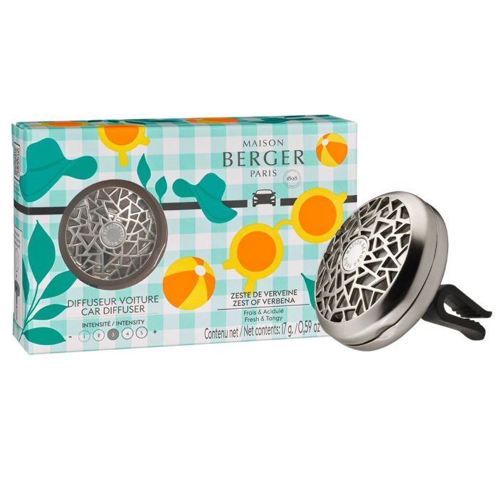 MAISON BERGER Autodiffuser Estivale Graphic nickel mat - Zeste de Verveine