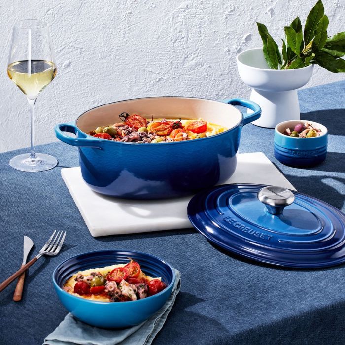 Le Creuset Braad/Stoofpan Ovaal 29cm Azure