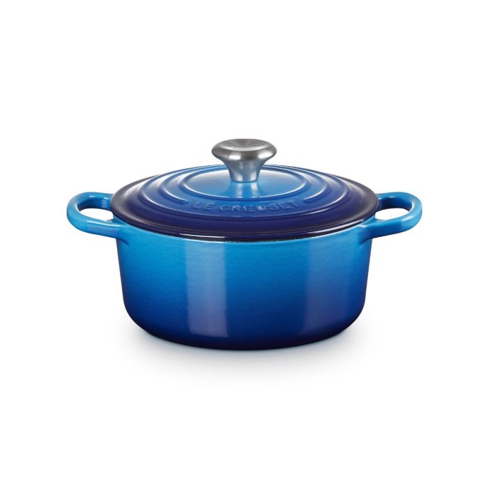 LE CREUSET RONDE BRAAD/STOOFPAN 18CM AZURE