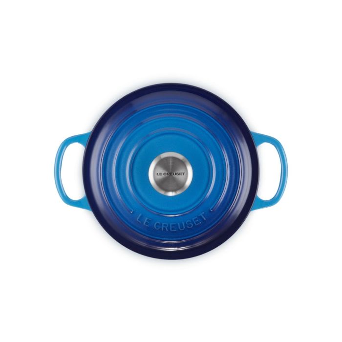 LE CREUSET RONDE BRAAD/STOOFPAN 18CM AZURE