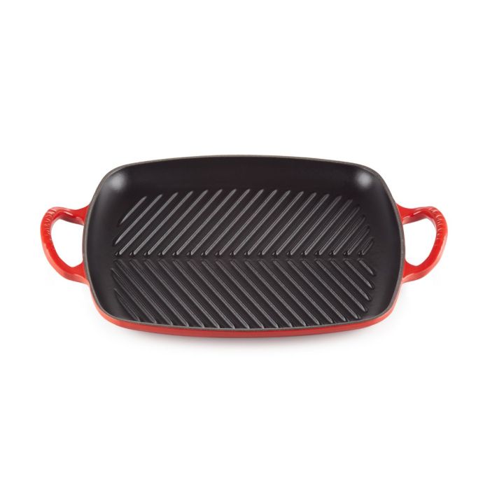 Le Creuset Grillpan Rechthoekig Kersenrood 30x27cm