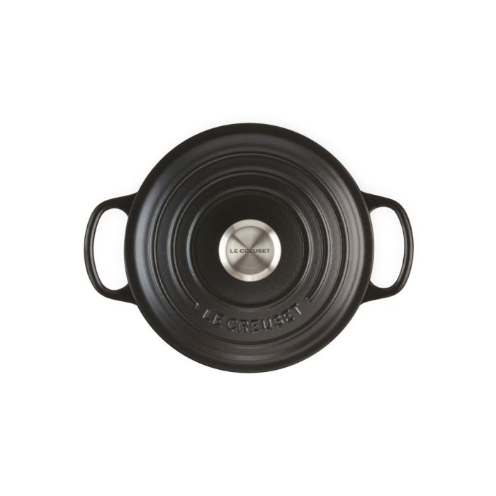 Le Creuset Ronde Braad/Stoofpan 22cm Mat Zwart 