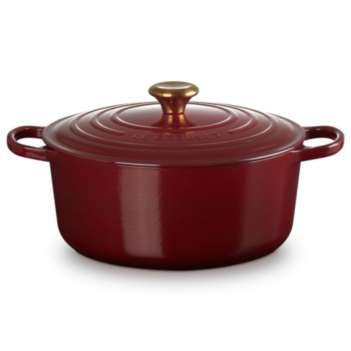 LE CREUSET - BRAADPAN GEËMAILLEERD 28CM GARNET